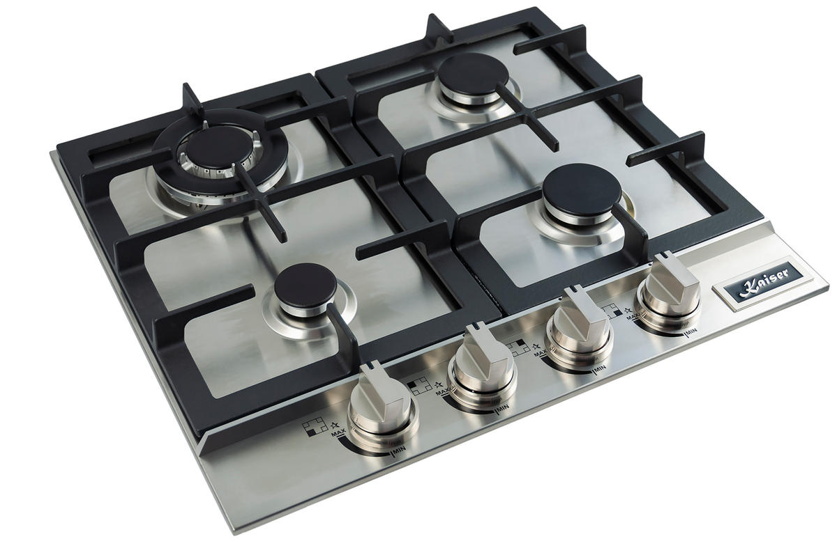 EINBAU-ELEKTROBACKOFEN 60 cm EH 6337 + KG 6357 Gas-kochfeld 60cm - Silberfarben, Metall (59.4/59.4/55.6cm) - Kaiser Küchengeräte