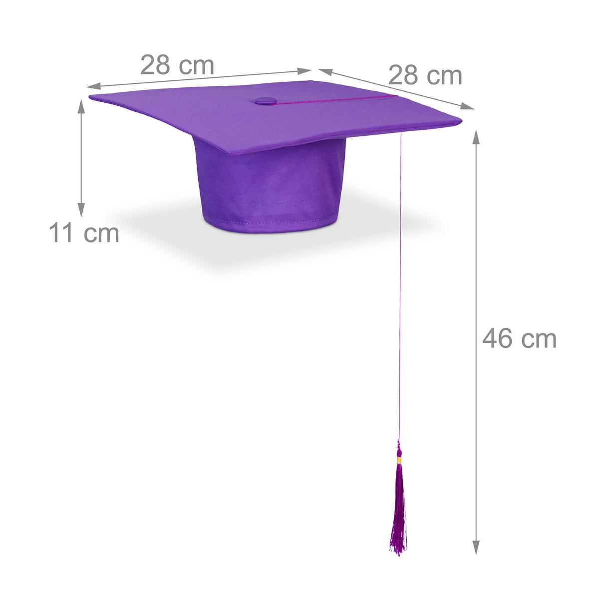 2XDOKTORHUT - Lila, Textil (28/11/28cm) - Relaxdays