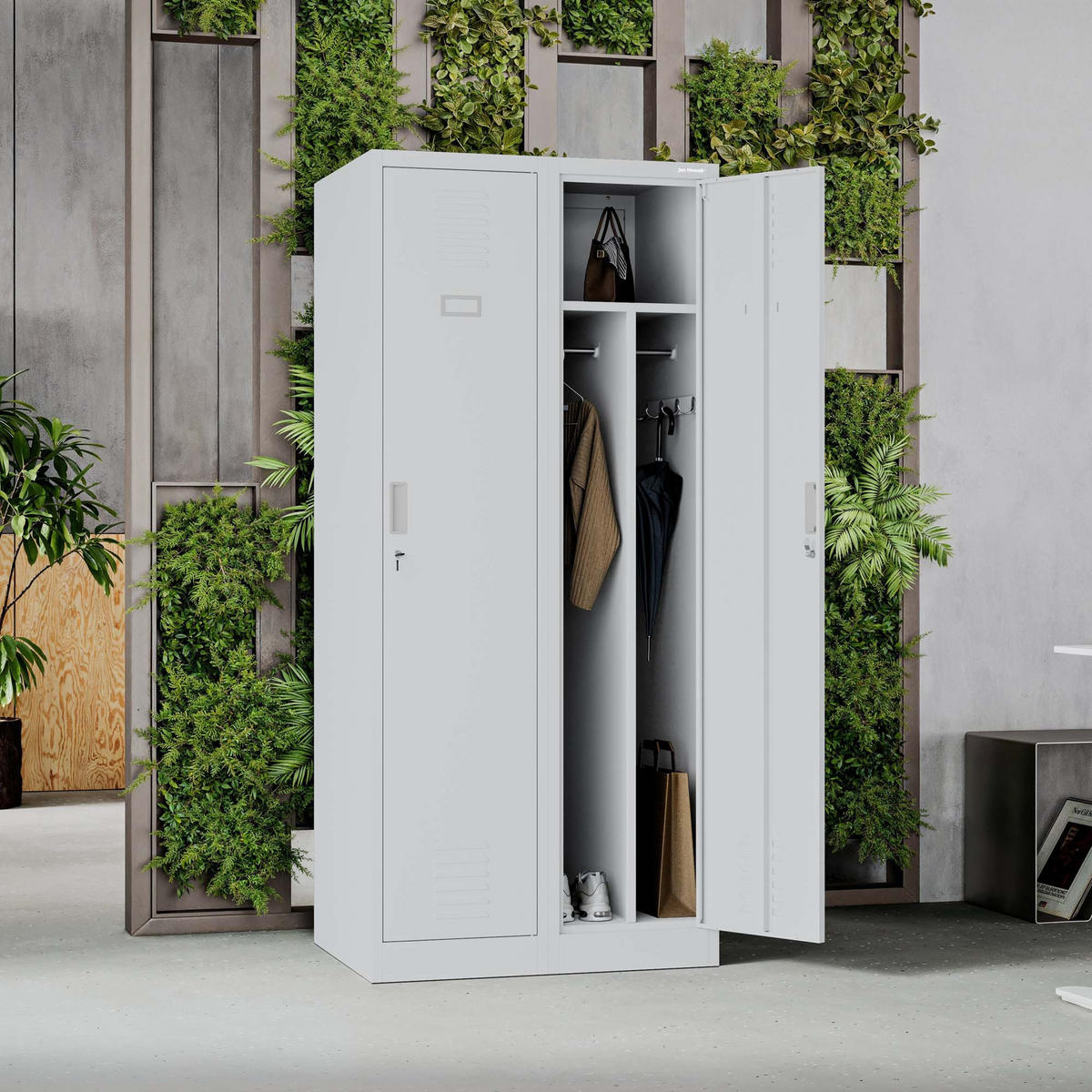 METALL-ARBEITSSCHRANK KACPER D600 - Weiß, Metall (80/180/60cm)