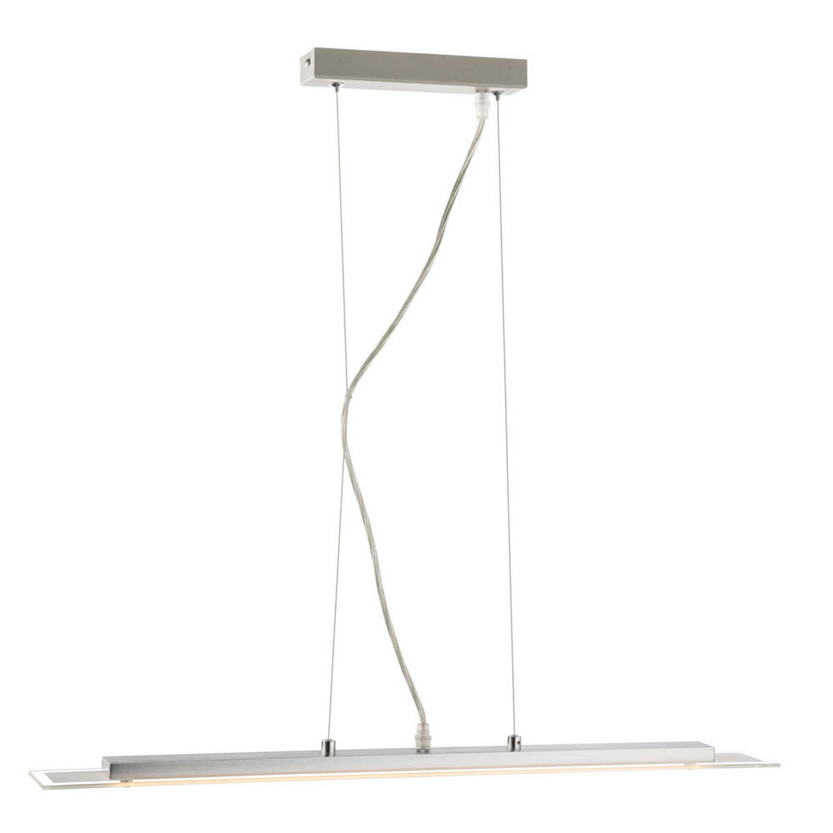 LED HÄNGELEUCHTE KISIMEN Silber satiniertes Glas - Silberfarben, Glas (70/7/120cm) - Globo Lighting