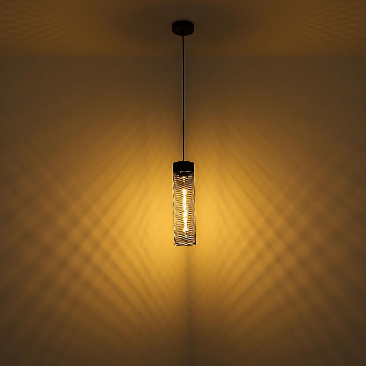2X HÄNGELEUCHTE Metall Schwarz - Schwarz, Metall (10/10/120cm) - Globo Lighting
