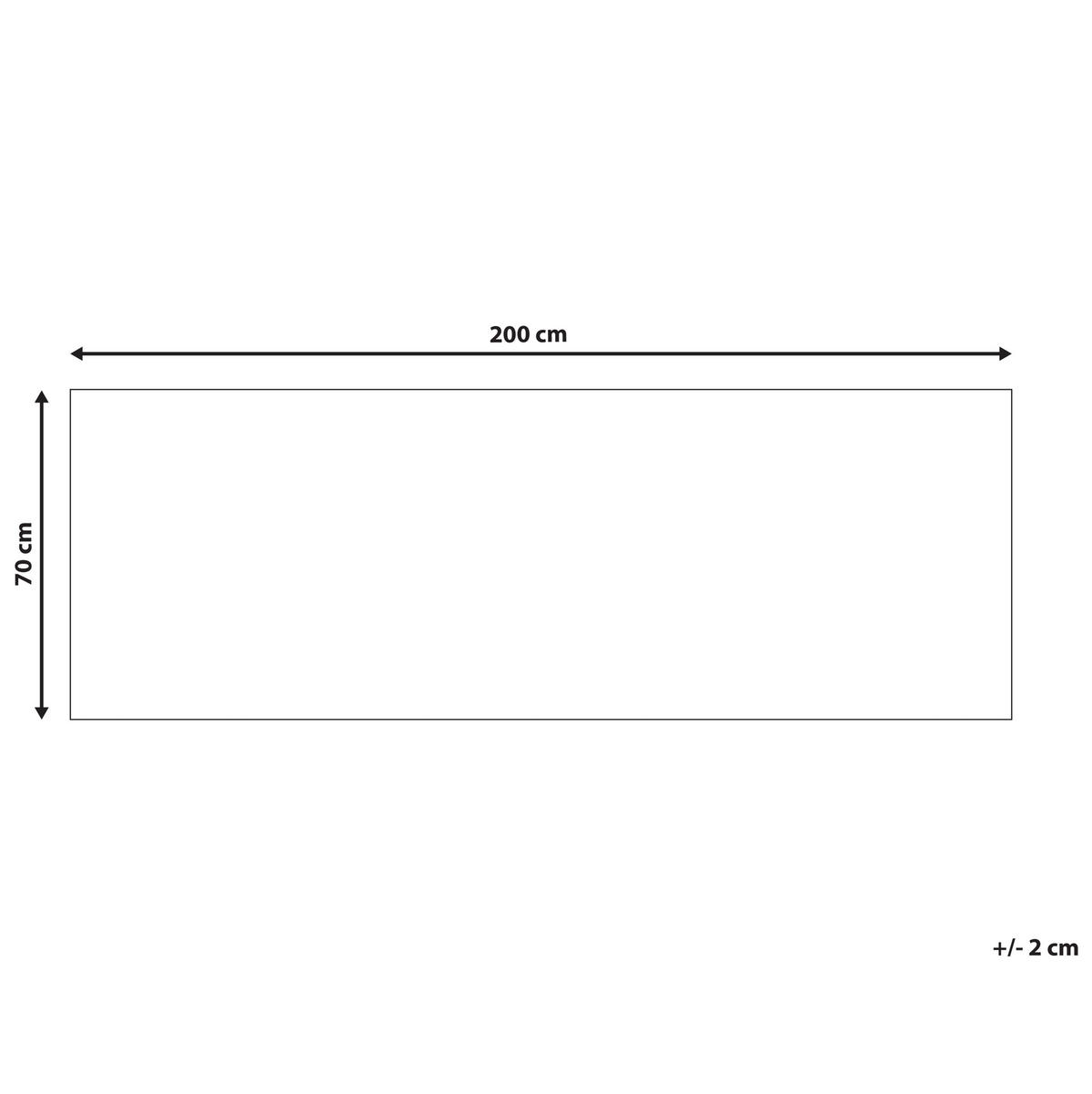 TEPPICHLÄUFER Saikheda 200/70 cm - Weiß, Kunststoff (70/200cm) - Beliani