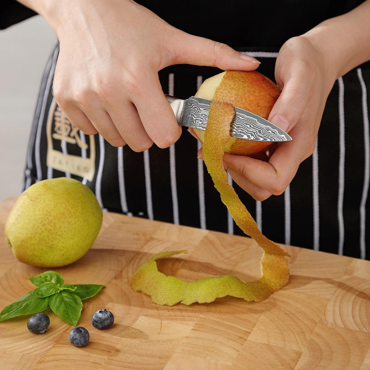 OFFICEMESSER 8 cm - Birkefarben, Holz/Metall (19cm) - Zayiko