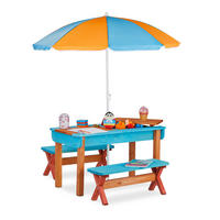KINDERSITZGRUPPE - Multicolor, Holz/Textil - Relaxdays
