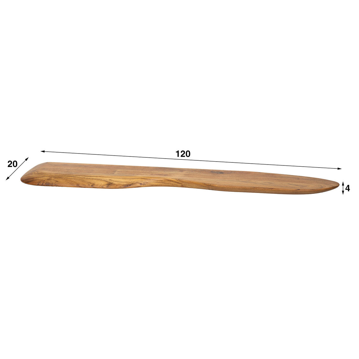 WANDREGAL Kim Braun 20/120/40 cm - Braun, Holz (120/4/20cm) - Hoyz Collection