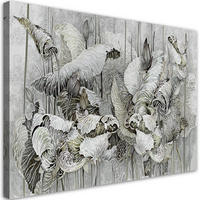 WANDBILD saint lotos blumen - Silberfarben, Textil (60/40cm) - Feeby