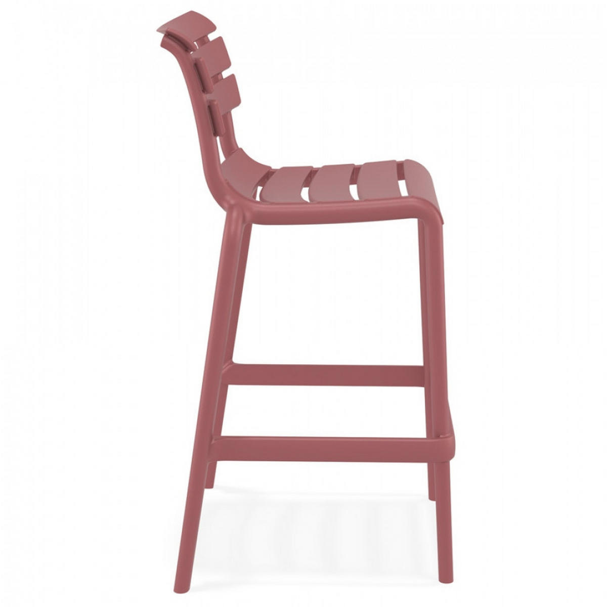 BARHOCKER Rot 53x105x55cm - Rot, Kunststoff (53/105/55cm) - AlterEgo