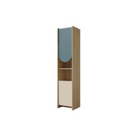 KINDERREGAL LEXO 05 43/198/40 cm in Eiche Cremona/Macadamia/Meeresblau (links) - Blau/Eichefarben, Holzwerkstoff (43/198/40cm) - Deine Möbel 24