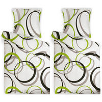 BETTWÄSCHE Nina 135x200cm + Kissenbezug 80x80cm Ornamente Renforcé 2er Set - Multicolor, Textil (200/135cm)