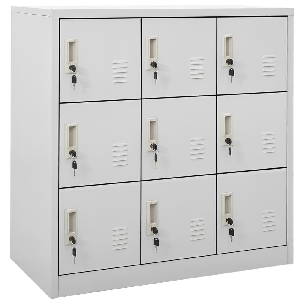 vidaXL Schliessfachschrank Hellgrau 45x92.5x90 cm