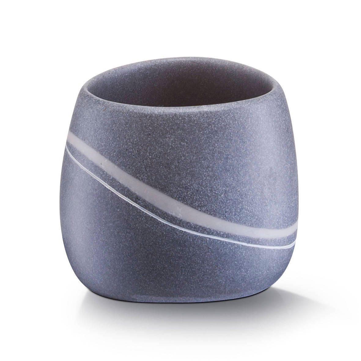 ZAHNPUTZBECHER Behälter Poly 9,5/9/8 cm - Grau, Kunststoff (9/8/9.5cm) - ZELLER