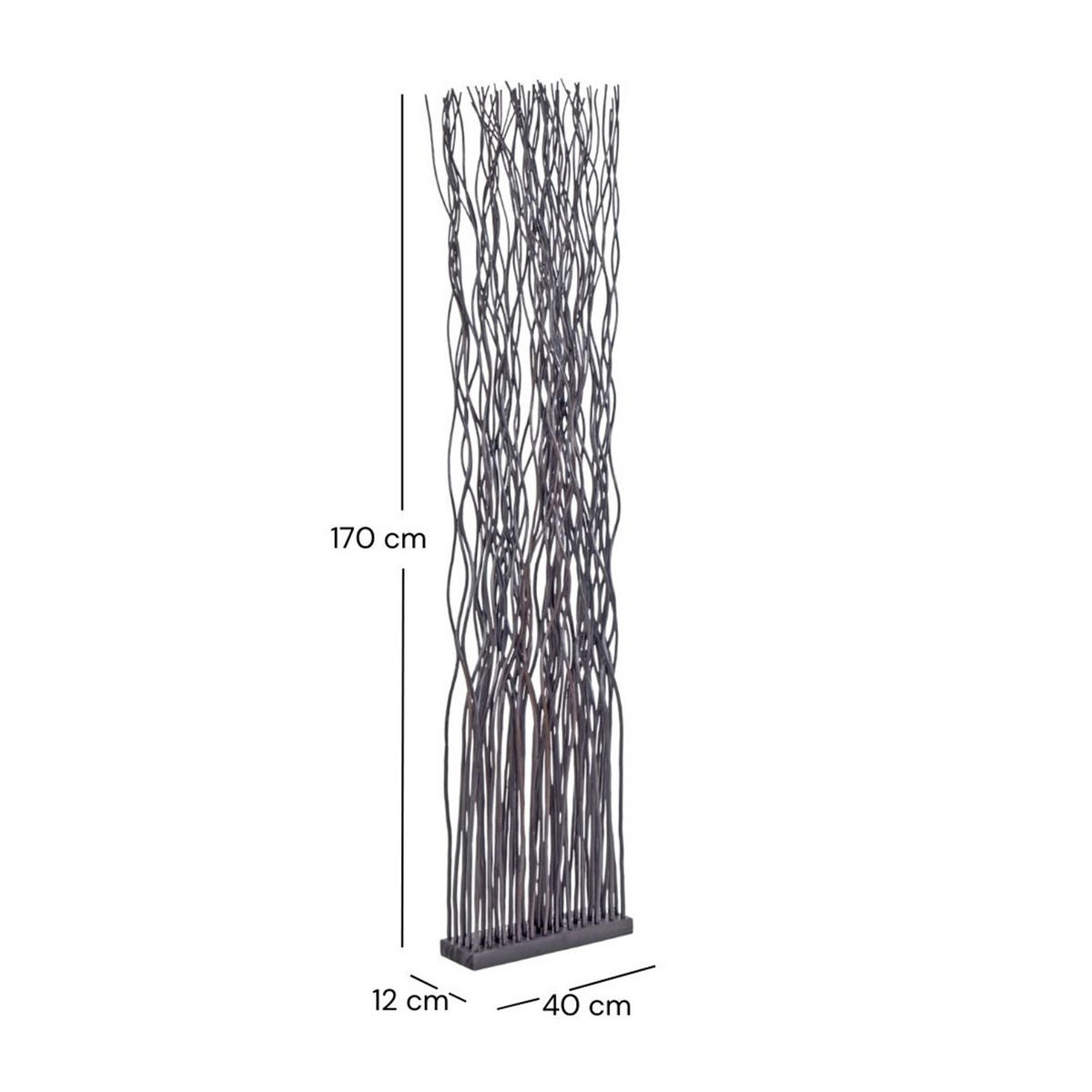 RAUMTEILER WAVE Weidenzweige braun - Braun, Naturmaterialien (40/170/12cm) - DESIGN DELIGHTS