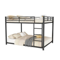 ETAGENBETT Kinderbette 140/200 cm aus Metall mit 26 cm Sicherheitsleisten Schwarz - Schwarz, Metall (140/200cm) - Modenvie