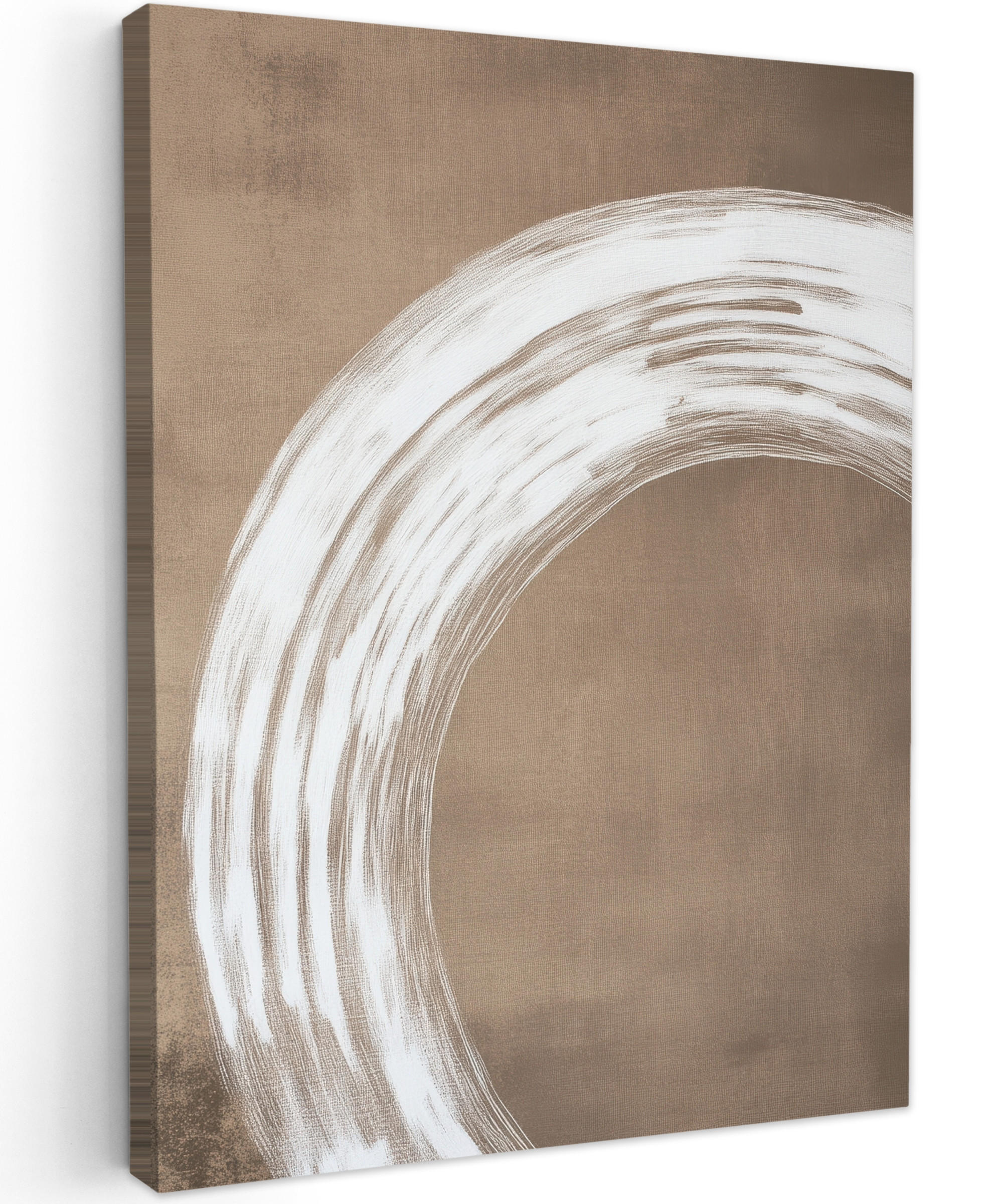 MuchoWow OBRAZ NA PLÁTNĚ Barva - hnědá - Japandi 60x80 cm