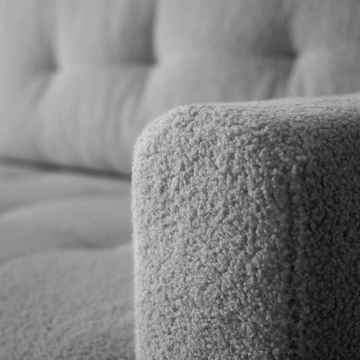 ECKSOFA Viola in L-Form, hellgrau, Lammfelloptik, 261 x 143 cm mit Schlaffunktion und Bettkasten - Hellgrau, Textil (261/143cm) - Margaret Hadas24