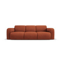 SOFA Molino aus strukturiertem Stoff orange 3 Sitzplätze - Orange, Textil (95/72/235cm) - Micadoni