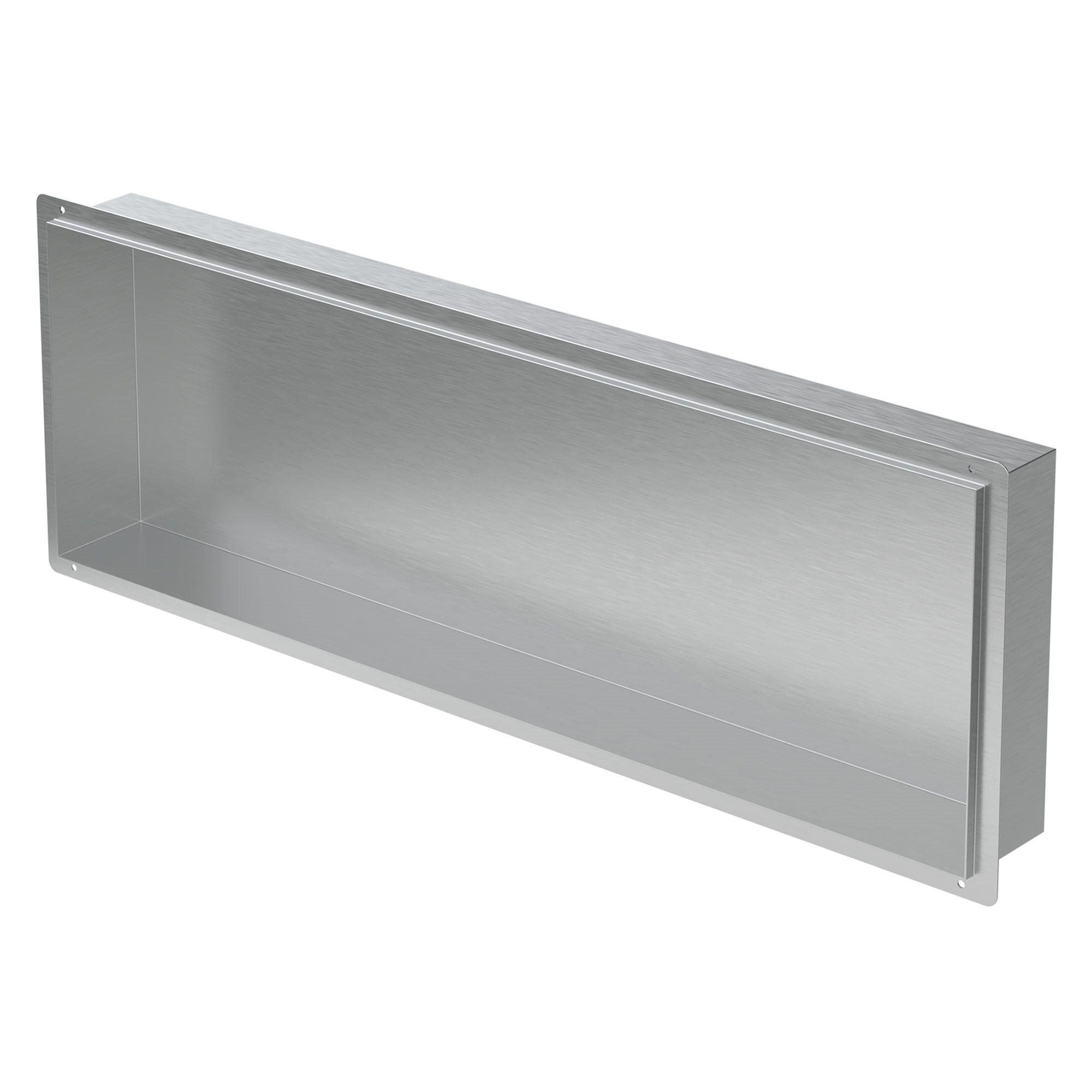 DUSCHNISCHE Silber 90/30 cm - Silberfarben, Metall (34/10/94cm) - LuxeBath