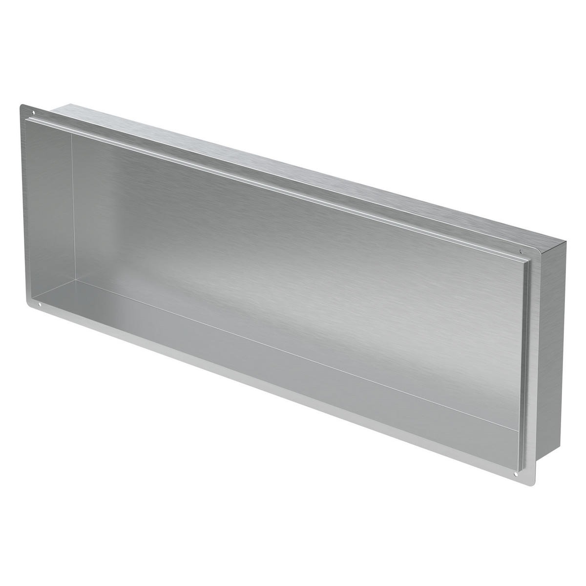 DUSCHNISCHE Silber 90/30 cm - Silberfarben, Metall (34/10/94cm) - LuxeBath