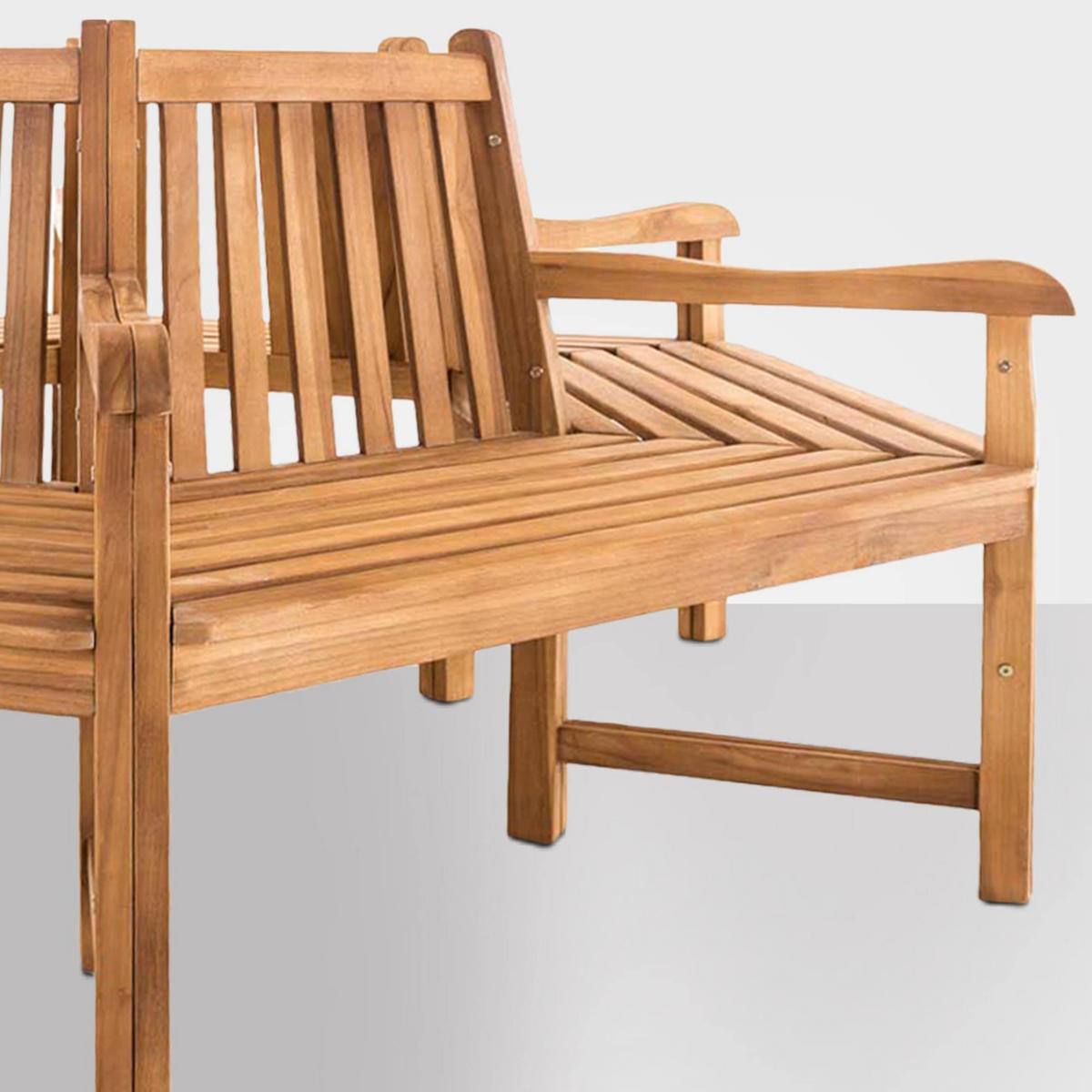 GARTENBANK 200/200 cm Holz teak - Teakfarben, Holz (200/90/200cm) - CLP