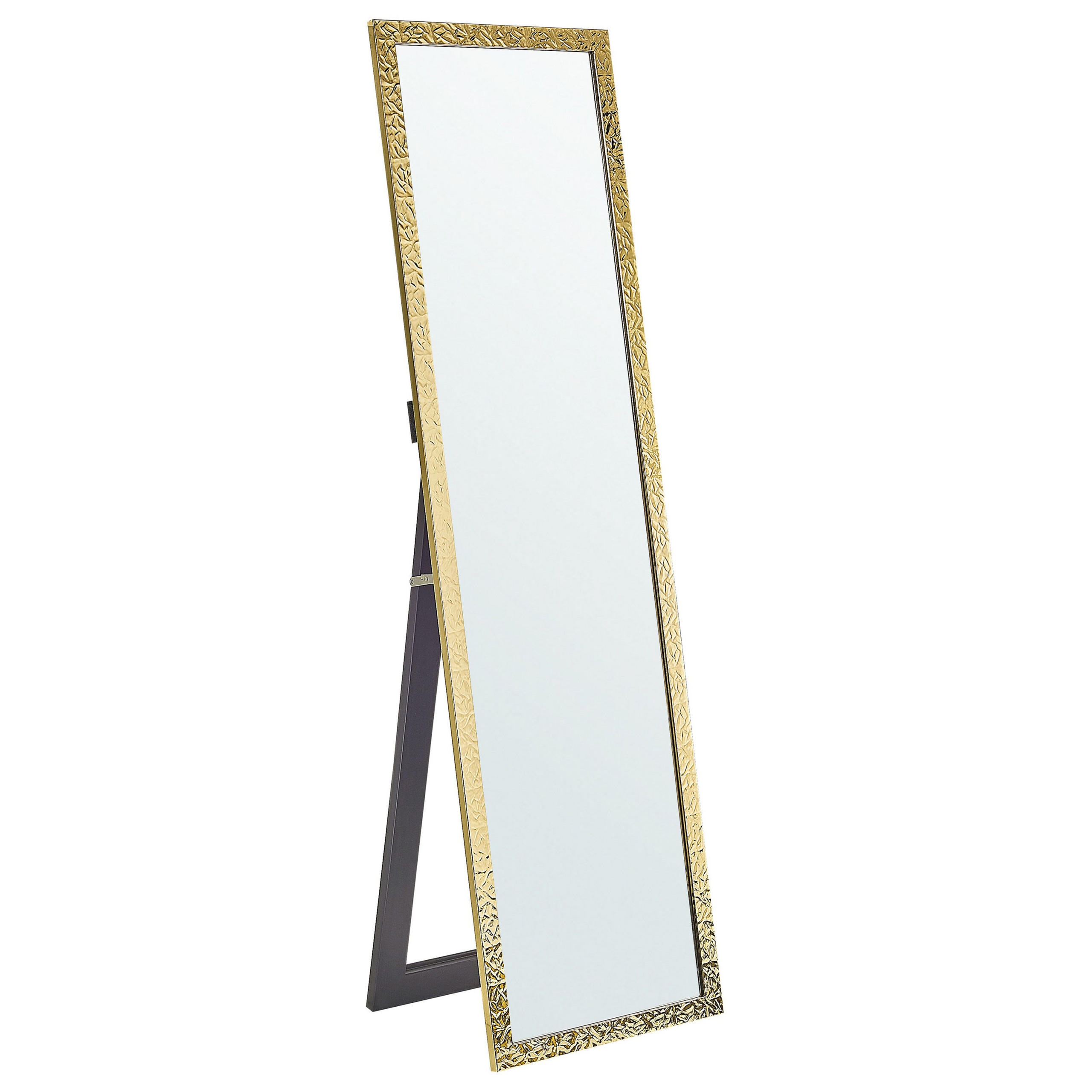 STEHSPIEGEL gold rechteckig 40/140 cm Brecey - Goldfarben, Kunststoff (40/140/3cm) - Beliani