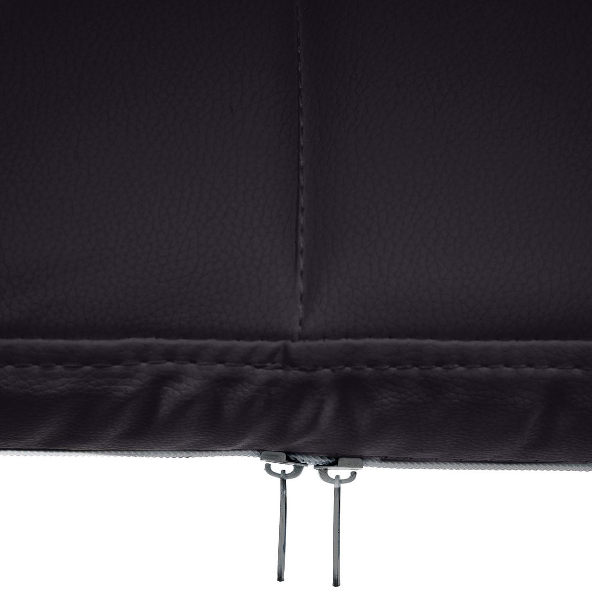 ARMLEHNENSTUHL Lederlook Schwarz - Schwarz, Textil/Metall (59/84/58cm) - CLP