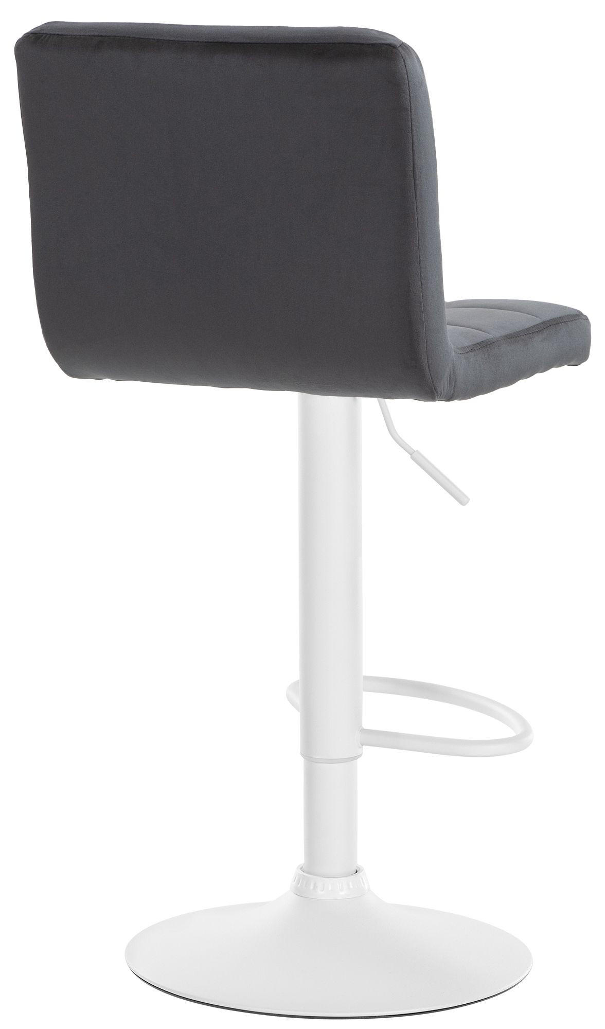 BARHOCKER BRISBAN Schwarz Samt Weiß - Schwarz, Textil/Metall (46/94/47cm) - DELUKE