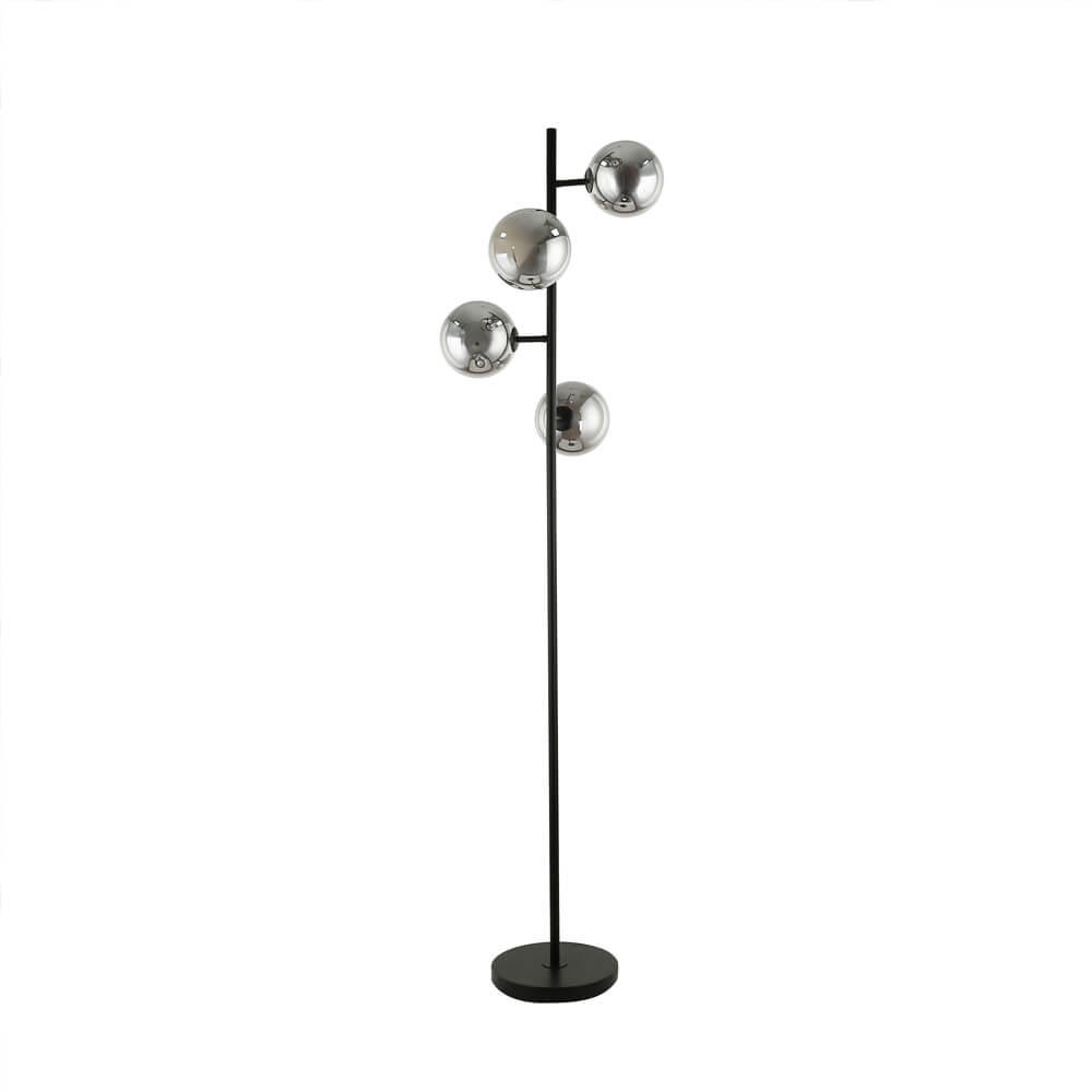 STEHLAMPE VIOLA - Rauchgrau, Stehlampe - Grau, Glas (45/45/166cm) - Home Deluxe