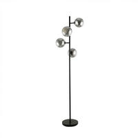 STEHLAMPE VIOLA - Rauchgrau, Stehlampe - Grau, Glas (45/45/166cm) - Home Deluxe