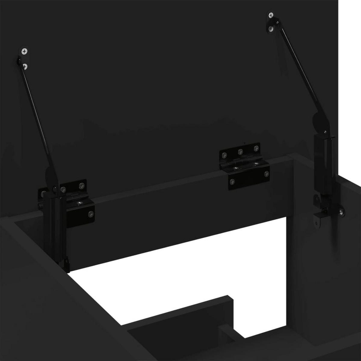 STEHPULT mit 1 Tür, 1 Schublade 55/55/107 cm aus Holzwerkstoff Schwarz - Schwarz, Holz (55/55/107cm) - vidaXL