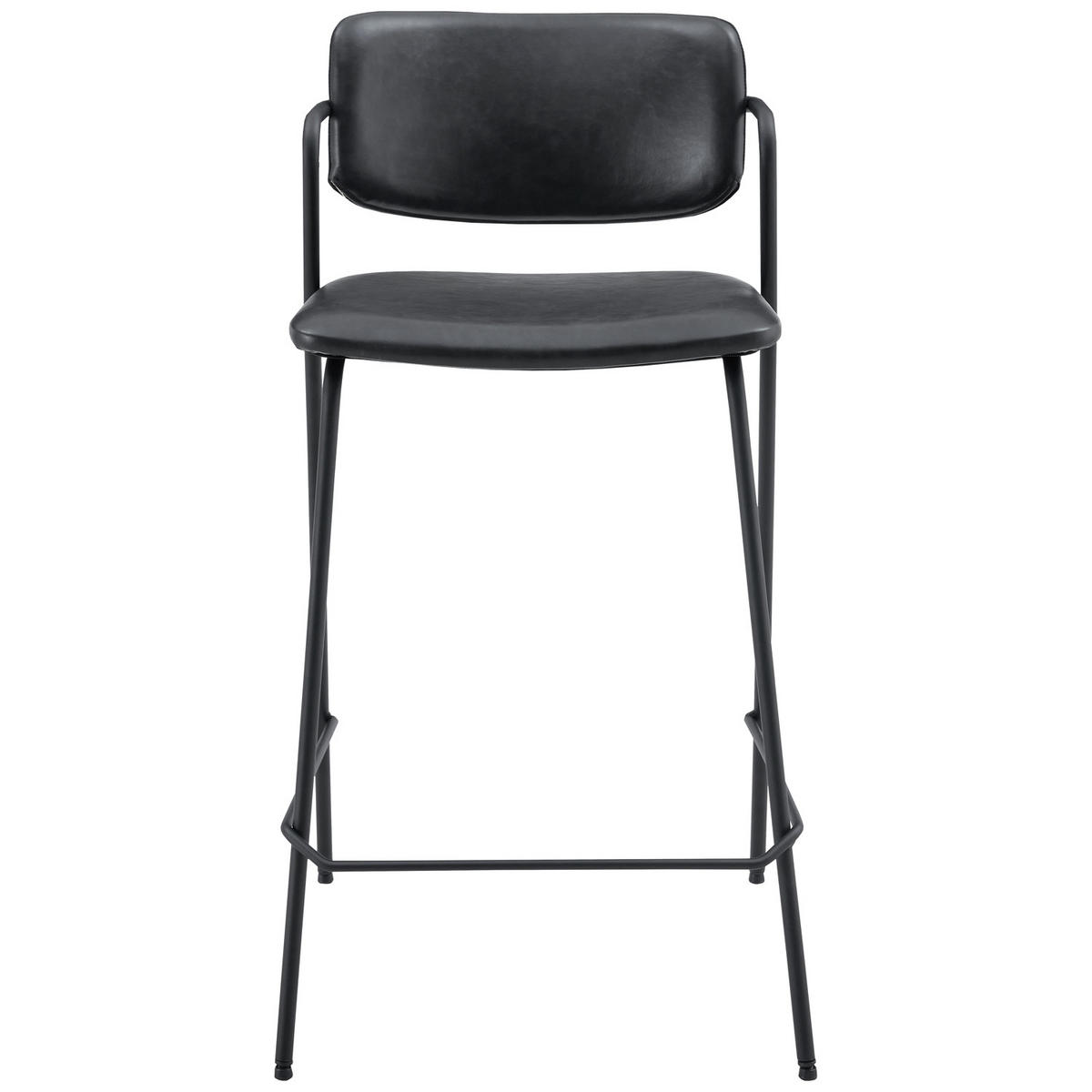 BARHOCKER Léon Schwarz 2er-Set - Schwarz, Kunststoff (48/91/57cm) - Happy Garden