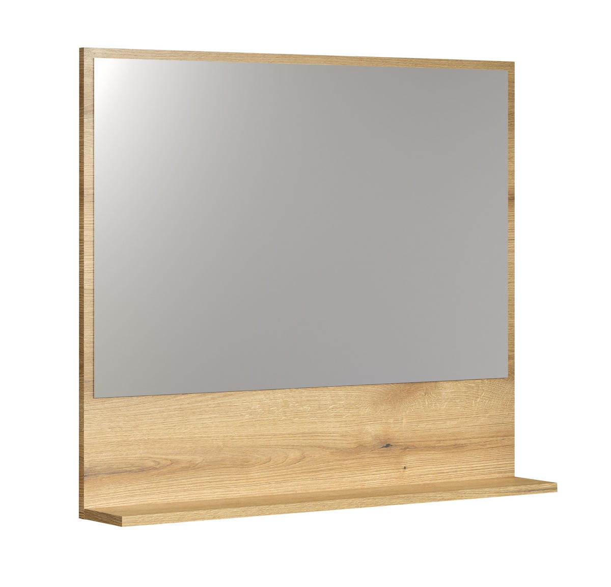 WANDSPIEGEL PureBliss Eiche Dekor - Eichefarben, Holzwerkstoff (80/74/14cm) - Trendteam