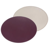 PLATZSET oval 45 x 34 cm pflaume / elfenbein - Violett, Textil (45/34/0.5cm) - Freeform