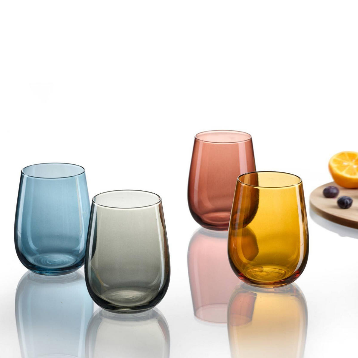 TRINKGLÄSER Palermo bunt 475 ml 4er Set - Multicolor, Glas - Ritzenhoff Breker