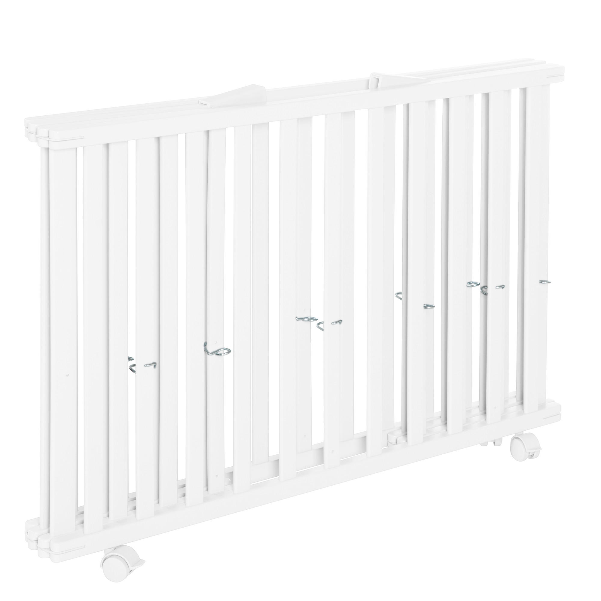 LAUFGITTER KLAPPBAR Little Stars - Weiß/Grau, Holzwerkstoff (74/72.5/100cm) - Roba