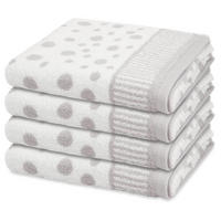 HANDTUCH Punkte allover 4er-Set - Grau, Textil (50/100cm) - Ross