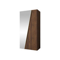 DREHTÜRENSCHRANK Zen 1L 100 cm - Goldfarben/Nussbaumfarben, Holzwerkstoff/Kunststoff (100/202/50cm) - MIRJAN24