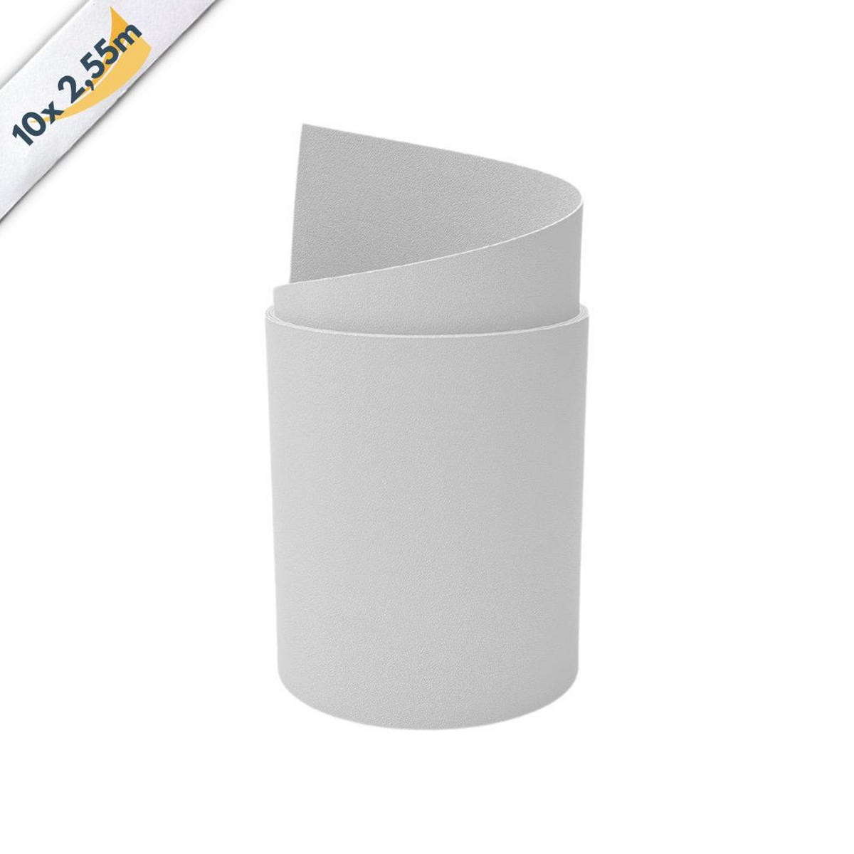 SICHTSCHUTZSTREIFEN PP Sichtschutzstreifen Doppelstabzaun Weiß,10x 2,55m - Weiß, Kunststoff (2550/19cm) - ZAUN|ZU