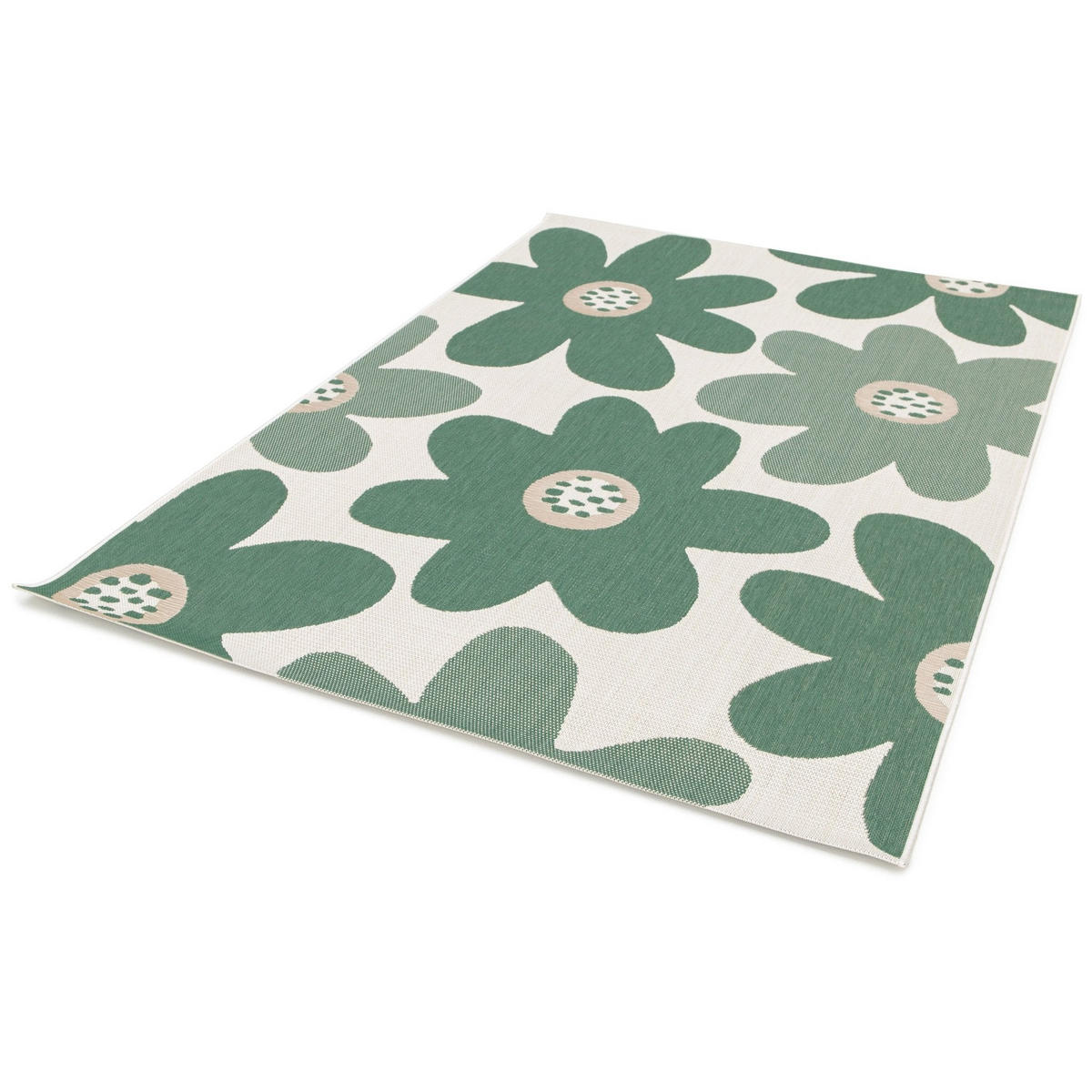 DESIGN Teppich für Innen und Außen grün - Grün, Textil (140/200cm) - AFK Living