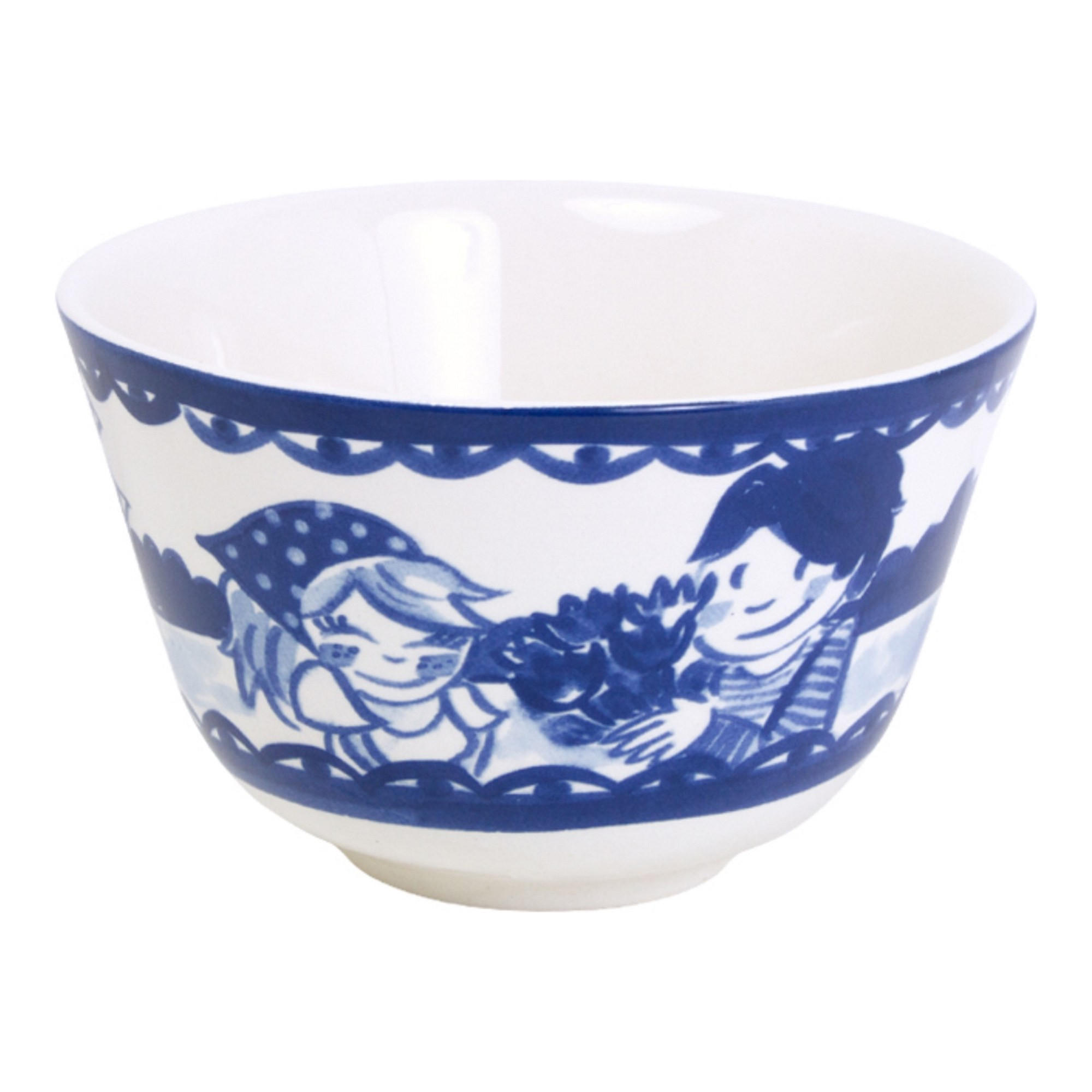 SCHALE Herz in Blau - 14cm - Blau, Keramik (14.3/9/14.3cm) - Blond Amsterdam