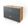 WASCHBECKENUNTERSCHRANK Ilias Anthrazit/Goldkraft Eiche 80 x 60.8 cm - Anthrazit/Eiche Wotan, Holzwerkstoff (80/60.8/33cm) - Vicco