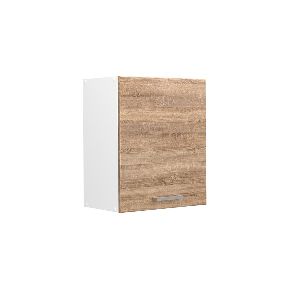 HÄNGESCHRANK R-Line, Sonoma/Weiß, 50 cm - Weiß/Sonoma Eiche, Holzwerkstoff (50/60/31cm) - Vicco