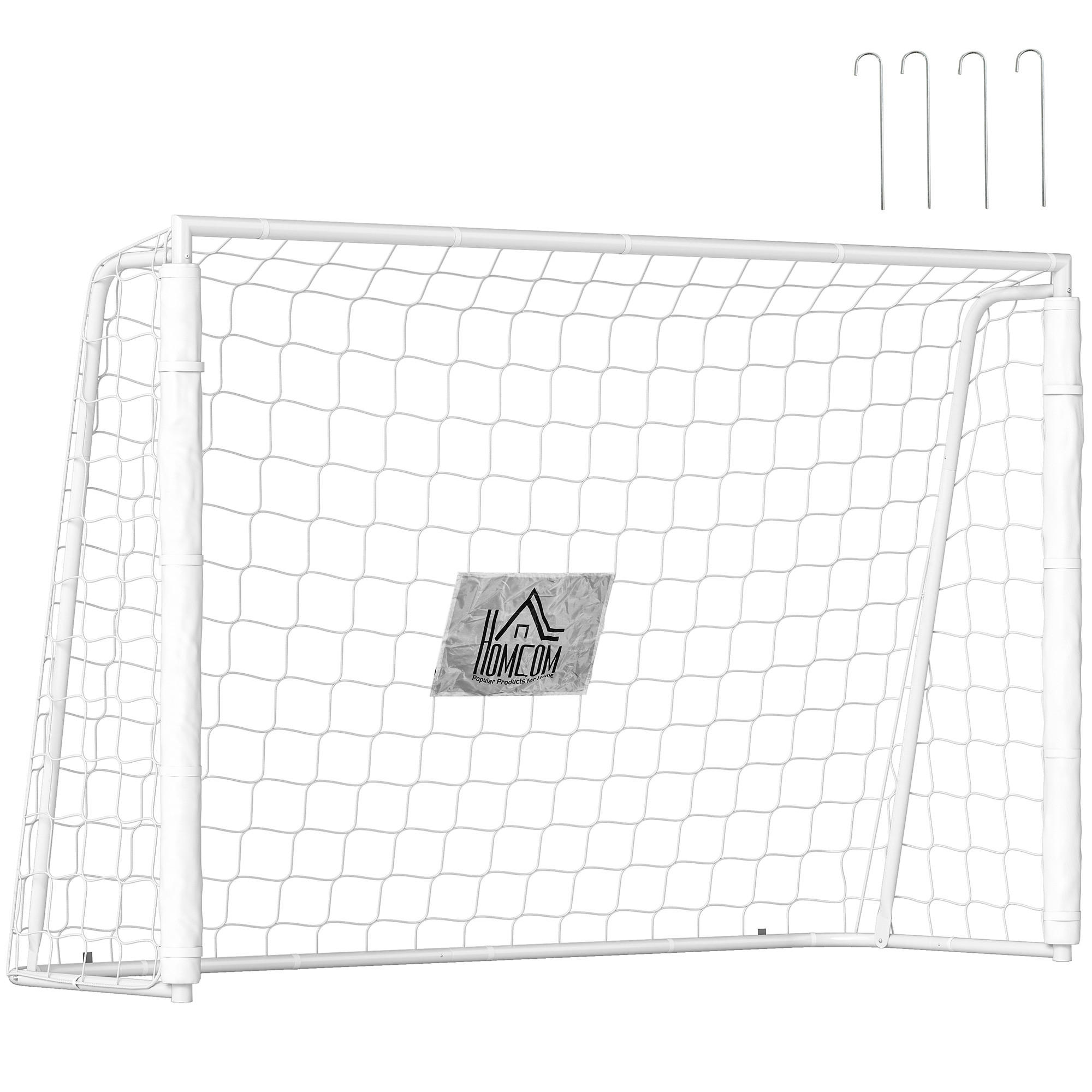 FUSSBALLTOR DE-18608 Trainings- & Spieltor 186x123 cm Weiß - Weiß, Metall (62/186cm) - ComfortXL