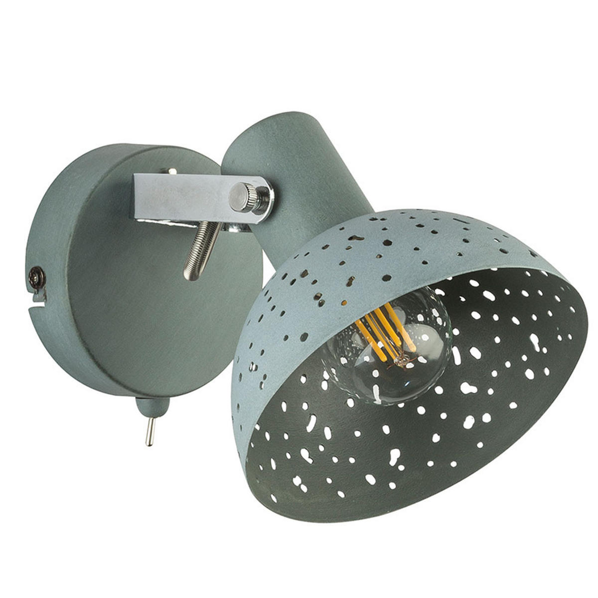 WANDLEUCHTE Fabian Grau Chrom beweglicher Spot - Grau, Metall (12/12/15cm) - Globo Lighting