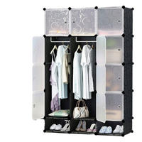 SCHRANK, schwarz 110/36/165 cm - Schwarz, Kunststoff (110/165/36cm)