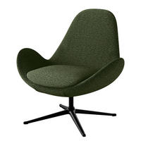 SESSEL - Schwarz/Grün, Textil/Metall (87/90/82cm) - home24