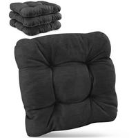 STUHLKISSEN HighLux SK 35/35/8cm Anthrazit (4tlg) - Anthrazit, Textil (35/35/32cm) - Beautissu 