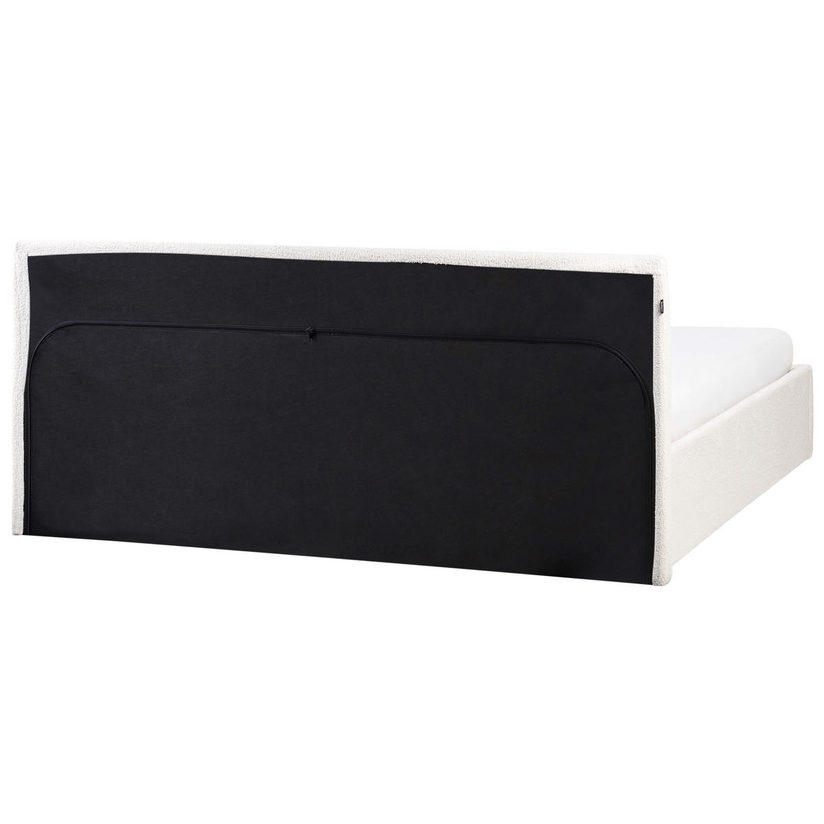 POLSTERBETT 180x200 cm Weiß Orbey - Creme, Textil (180/200cm) - Beliani