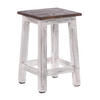 HOCKER MADERO Recyclingholz 05 weiß-natur - Multicolor, Karton (30/48/30cm) - DESIGN DELIGHTS