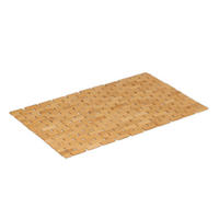 BADEMATTE - Hellbraun, Holz/Textil (70/42cm) - Relaxdays