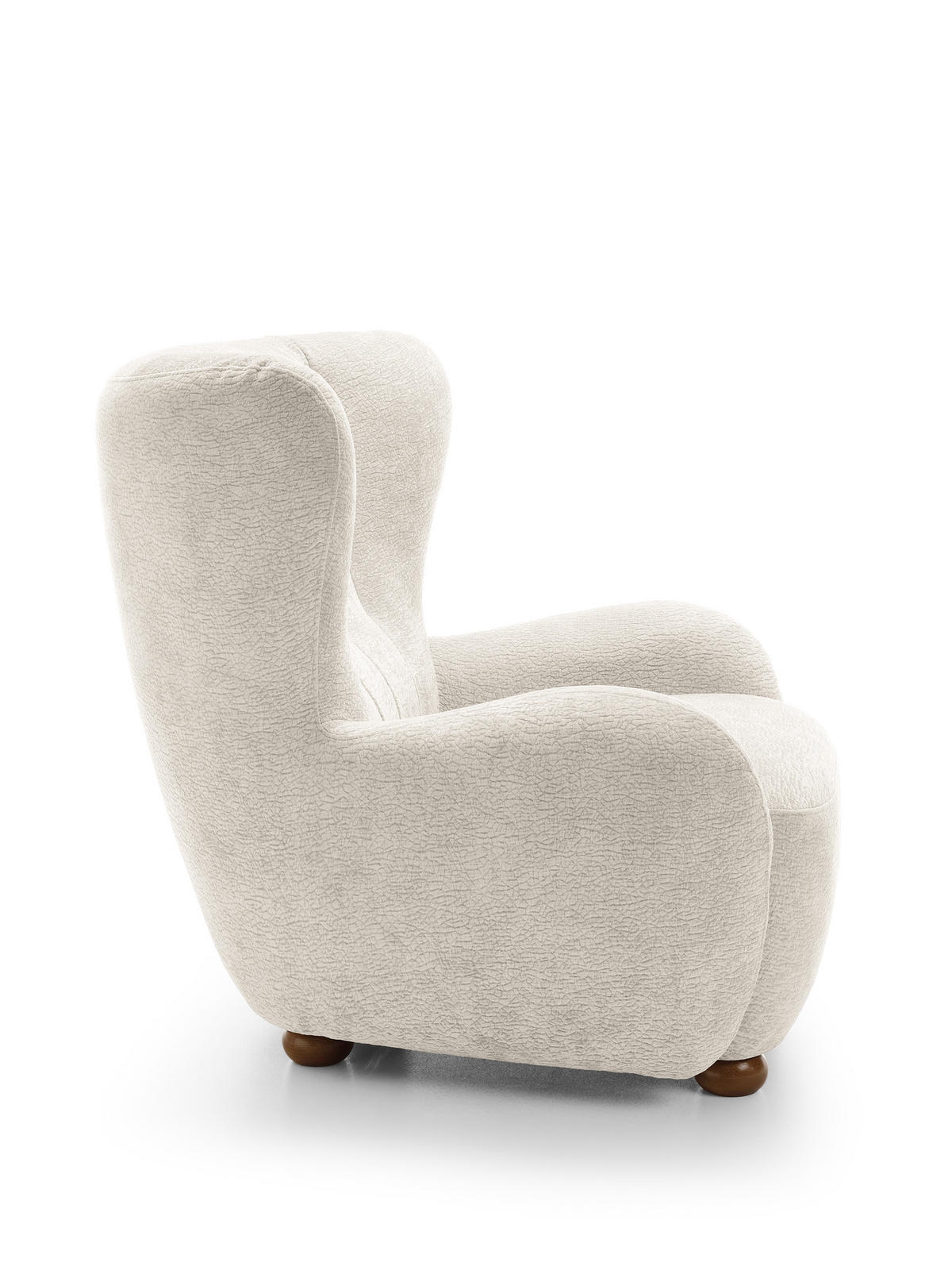 SESSEL MIST, Polstersessel Klassisch Loungesessel, Chenille-Stoff Creme - Creme, Holz/Holzwerkstoff (88/91/100cm) - MASSENO